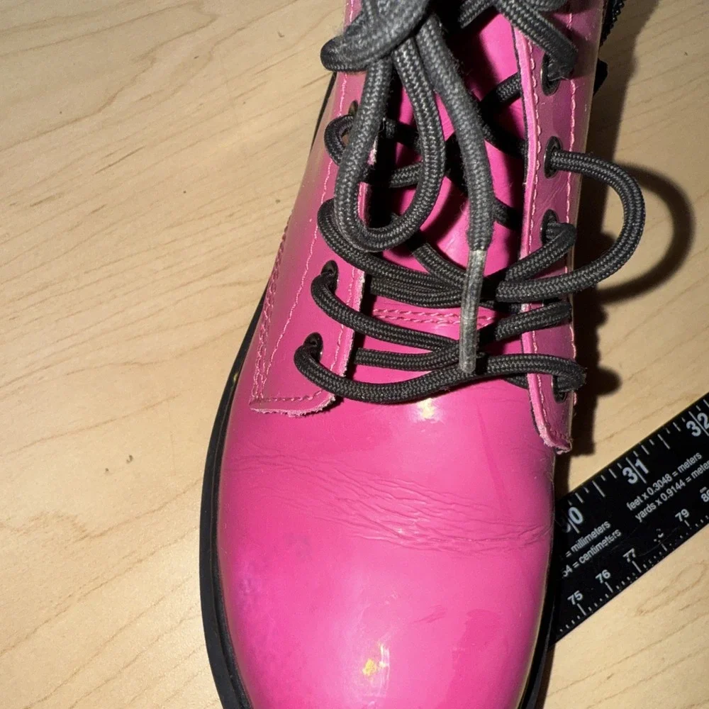 Dr Doc Martens Little Girls Hot Pink Boots Size 2Y